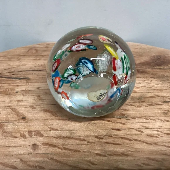 Vintage Millefiori Style Glass Art Paperweight - Excellent Gently Used Condition - Picture 8 of 15